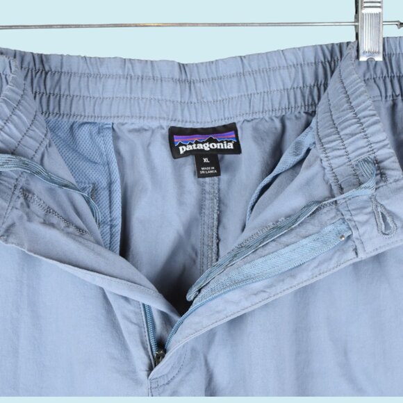 Patagonia Shorts Men's XL Nomader Blue Gray Cargo Pocket Mid Rise elastic waist - Picture 3 of 13